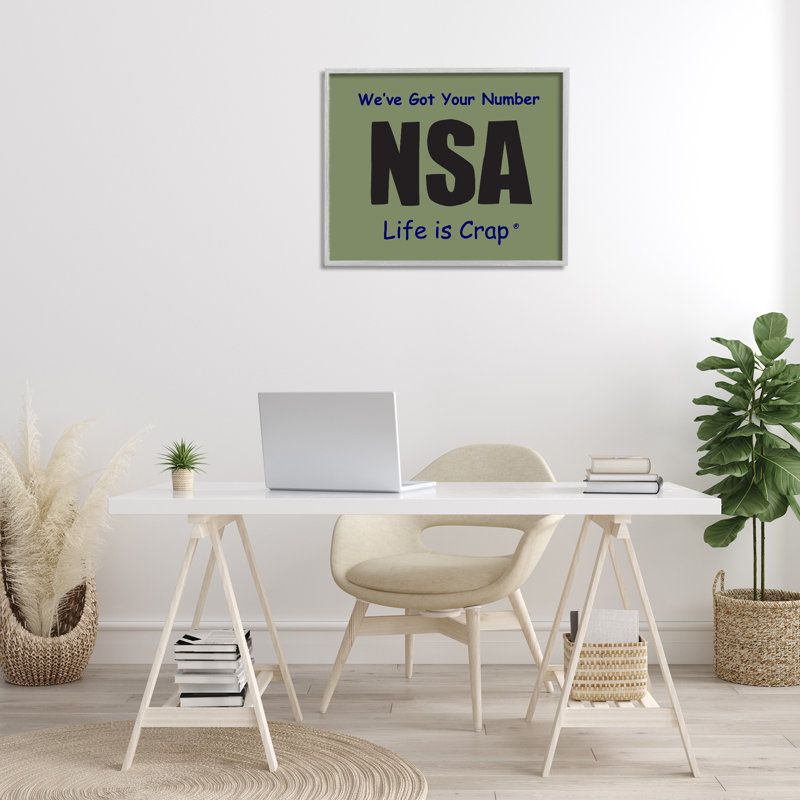 Got Your Number NSA, estampe numérique par LIC, Estampe numérique Farmhouse, H 24 po x l 30 po