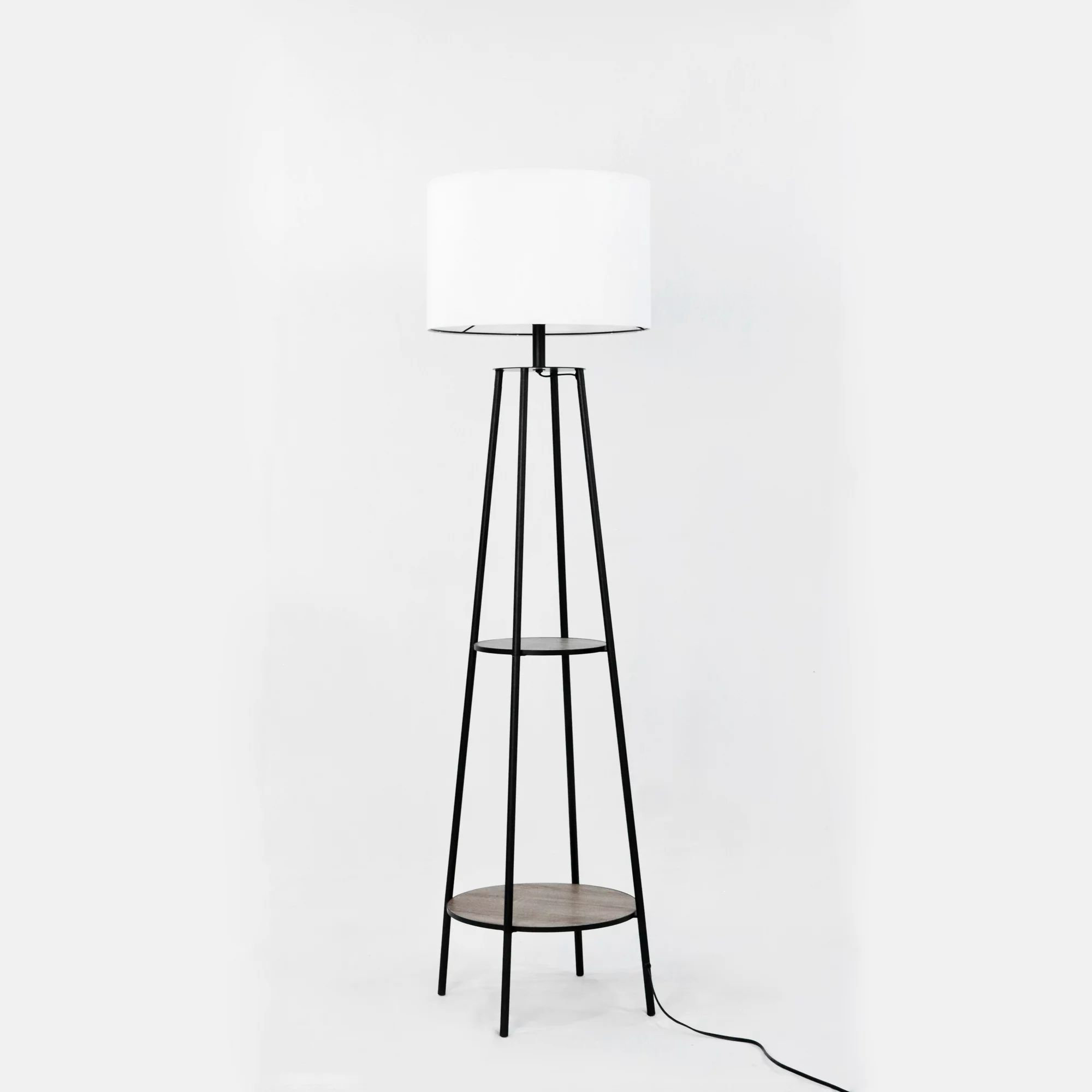 Latitude Run® 62'' Matte Black LED Tray Table Floor Lamp | Wayfair