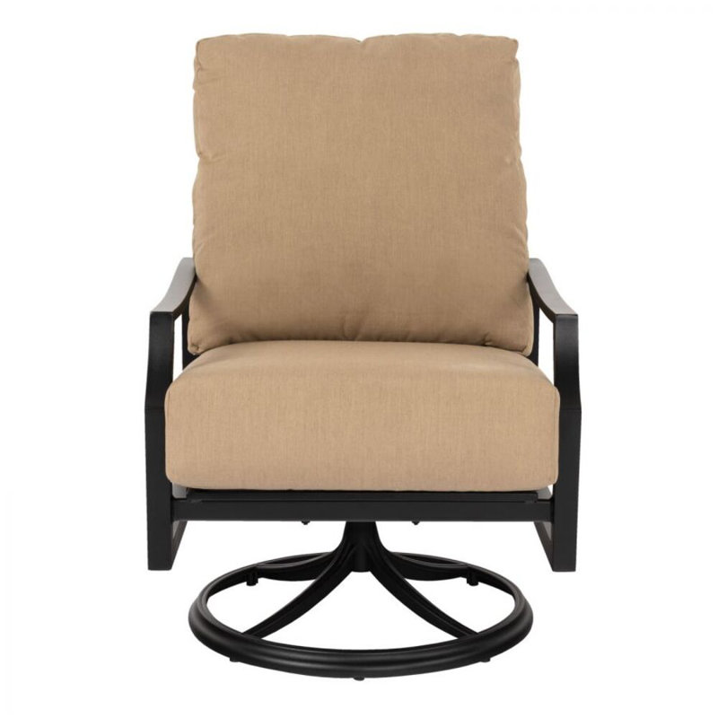 Nico Outdoor Rocker Chair, Pique Gravel Sunbrella®, Chestnut Brown