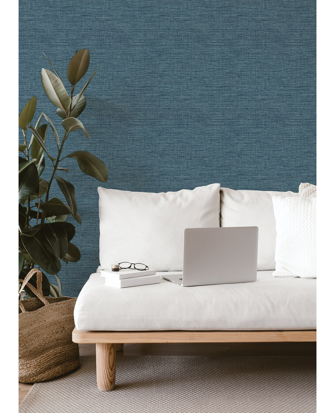 Clairville Wallpaper, Denim