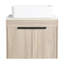Meuble-lavabo mural 36 po avec lavabo en céramique et tablettes latérales