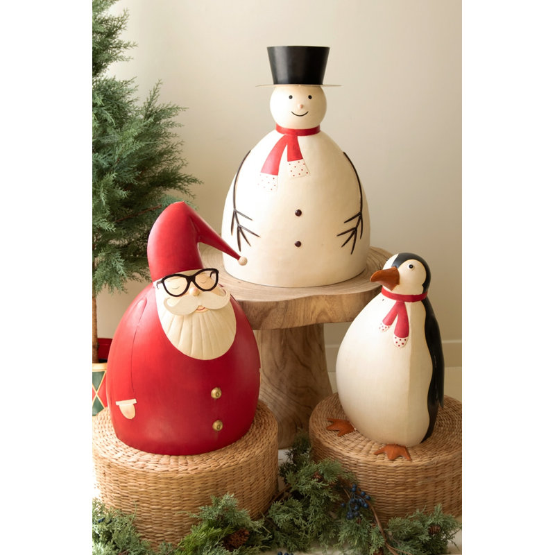 PAINTED METAL SNOWMAN