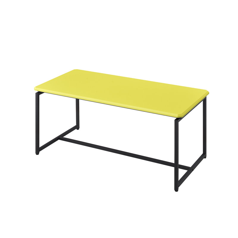Ensemble de 3 tables basses et tables de bout en fibre de carbone, Jaune