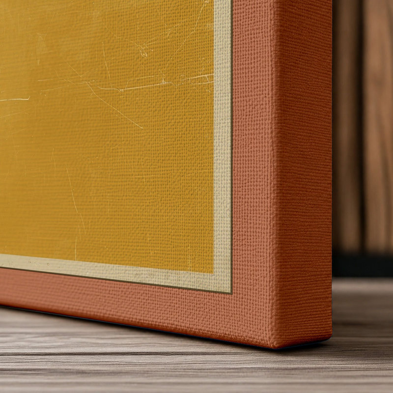 Serene Lotus Bloom Botanical - Wrapped Canvas, 36x24 - 91.4 x 61.0 cm, Terracotta Border