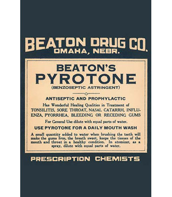 Publicité rétro de beaton pyrotone