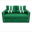 Canapé-lit 2 places escamotable, canapé-lit convertible avec port de charge USB sur l'accoudoir, poche de rangement latérale élastique, conception peu encombrante pour le salon ou l'appartement