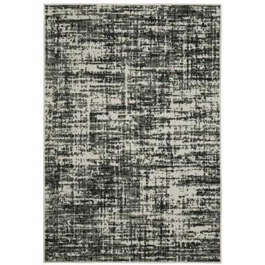 Belden Abstract Gray/White Area Rug Williston Forge Rug Size Rectangle 5' x 7