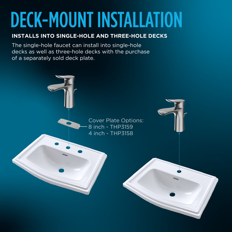 Oberon™ S 1.2 GPM High-Efficiency Polished Chrome Bathroom Sink Single Hole Faucet