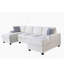 Canapé modulaire confortable en forme de U avec coussins moelleux, sièges polyvalents et chaises longues doubles pour se détendre-1695588058