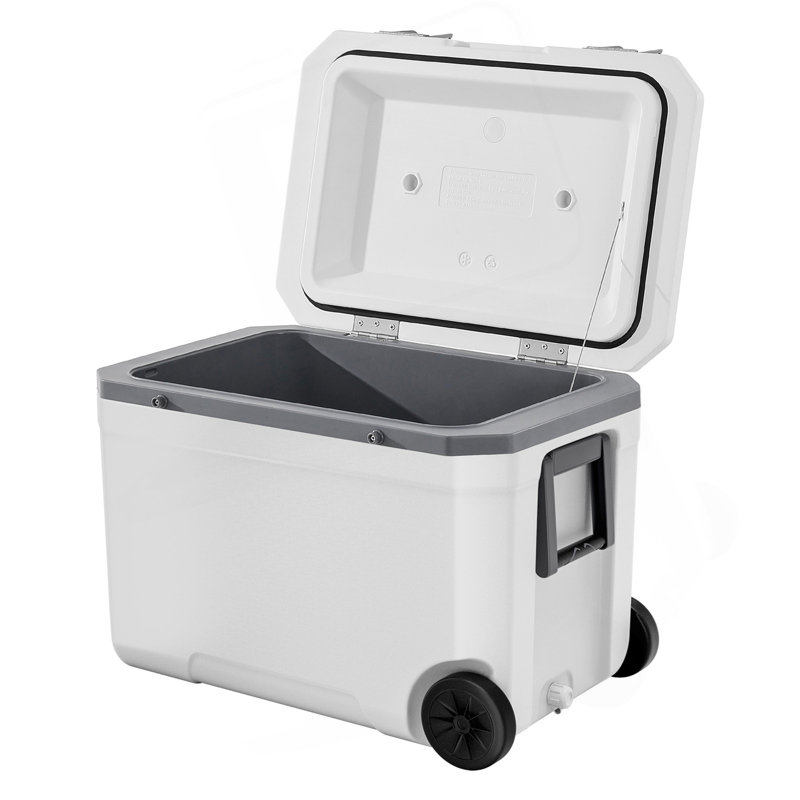 Glacière portative 45 pintes avec glacière sur roulettes, capacité de 64 canettes avec porte-gobelet