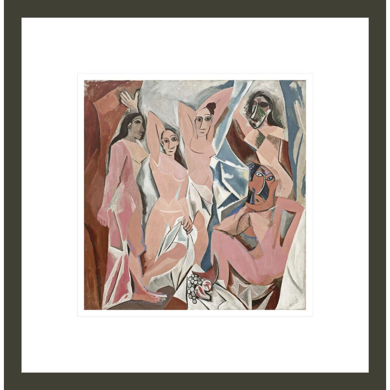 «Les Demoiselles d'Avignon» par Pablo Picasso, impression giclée sur cadre, H 14,04 po x l 13,75 po