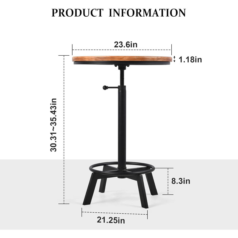 Guerina 23.62" Pedestal Dining Table