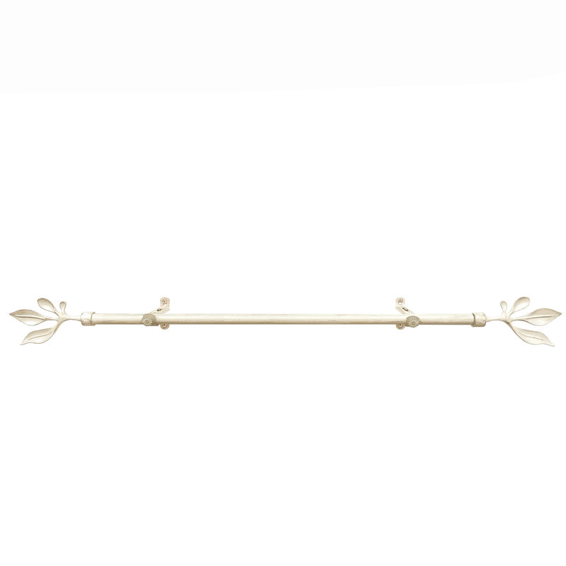 Oswin Adjustable Single Curtain Rod, 28" - 48"