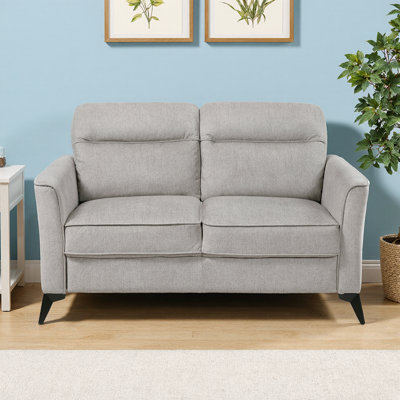 Causeuse moderne en microfibre brun clair avec pieds Modern Canapé