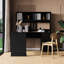 Bureau d'ordinateur pour le bureau à domicile, beaucoup de rangement, 2 tablettes, 2 grands tiroirs, comptoir imperméable, vaste bureau avec rangement, options abondantes, surface lisse, bureau-118417044