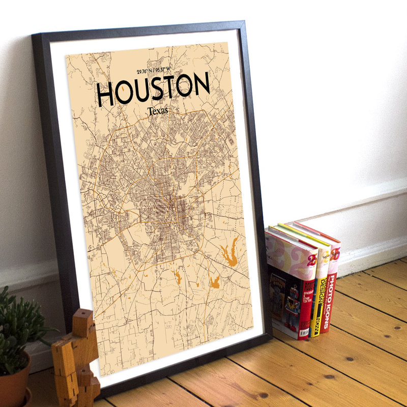 Houston - No Frame Print, 43.2 cm H x 27.9 cm W x 0.1 cm D