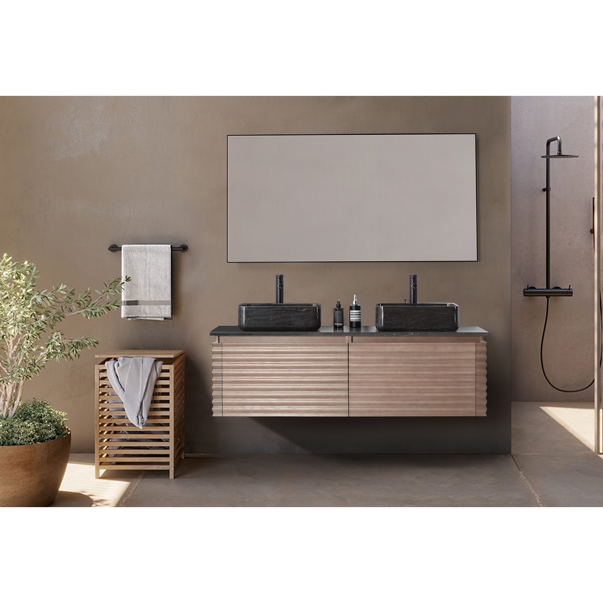 Jasmine 60'' Natural Oak Veneer Plywood Double, Chestnut