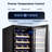 Simzlife 15 Inch 30 bottles Under-counter Refrigerators, Single Zone Wine Fridge, Wine Refrigerator Digital Temperature Control, Freestanding Wine Chiller with Removable Shelves