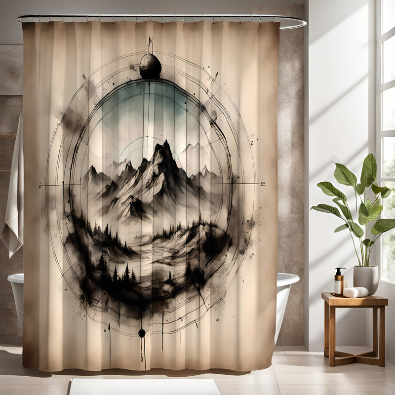 Asio Shower Curtain, 70" H x 72" W