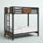 Jazmone Metal and Wood Bunk Bed with Attached Ladder-468285854