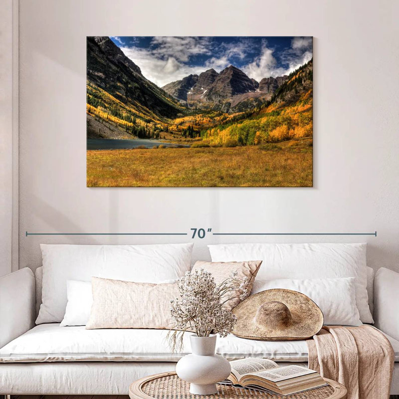 Alvord Cloudy Skies Over Maroon Bells, 30" H x 45" W