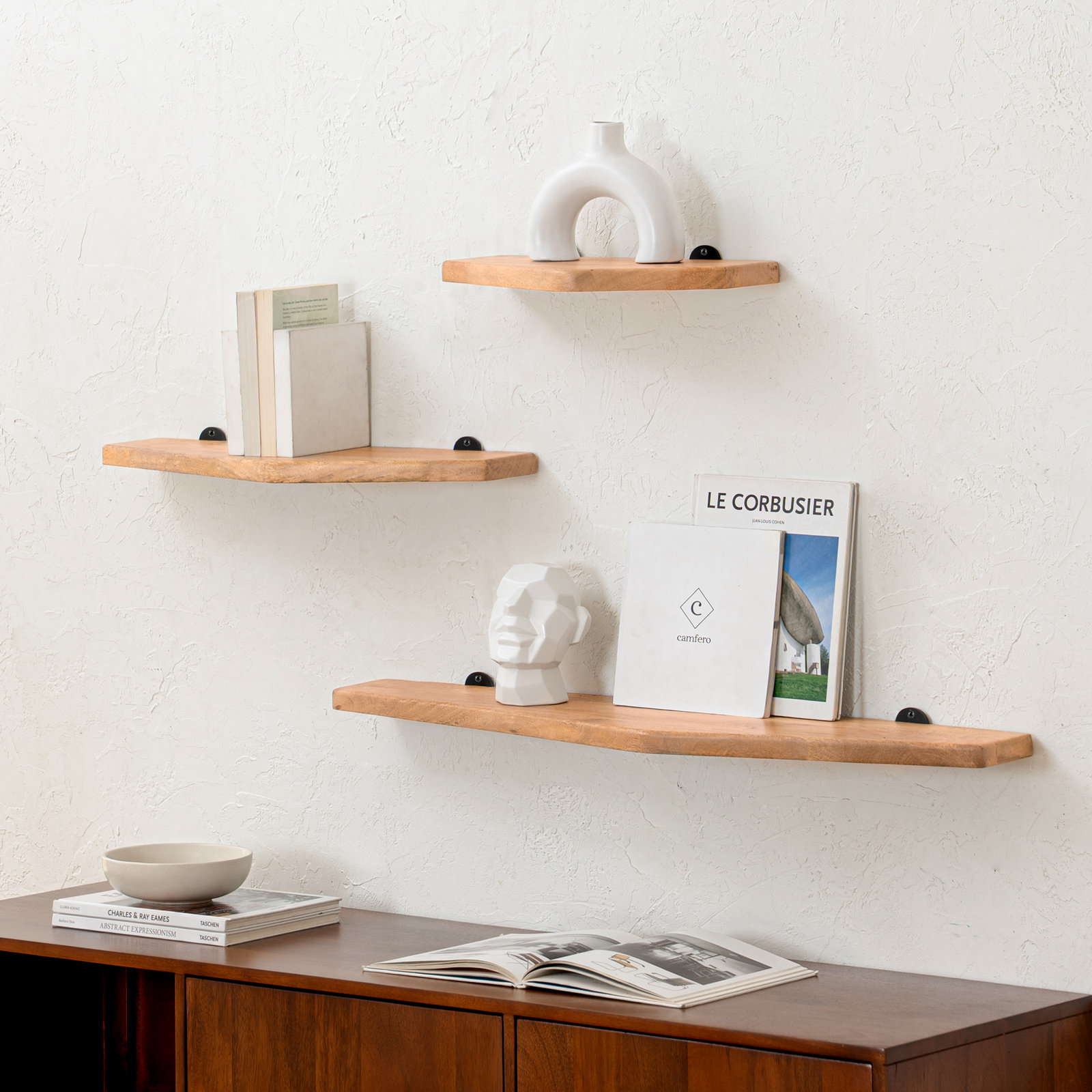 Glennon 36" Floating Shelf, Natural