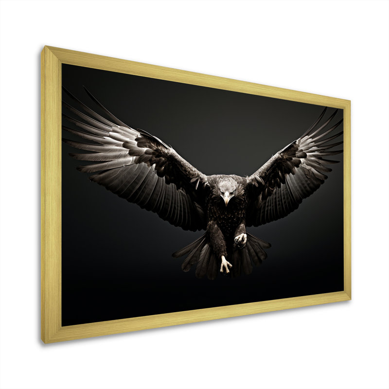 «Bold Eagle Power Hunter II», impressions encadrées, H 12 po x l 20 po x P 1 po, Cadre doré simple