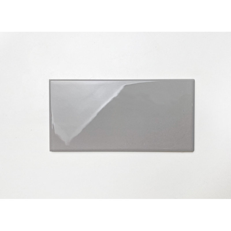 Hudson 3" x 6" Ceramic Subway Tile, Taupe Grey Glossy