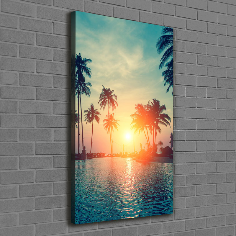 Tropical Beach - Wrapped Canvas Print, 120cm H x 60cm W