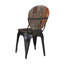 Fauteuil capitonné brun Hoswell