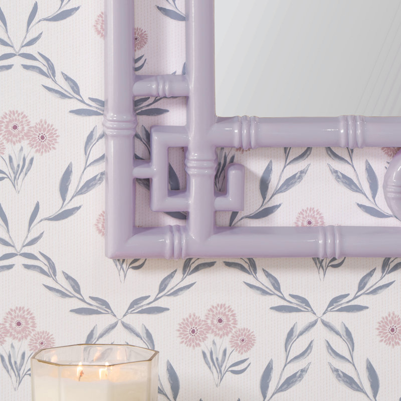 Shing Resin Wall Mirror, French Lilac
