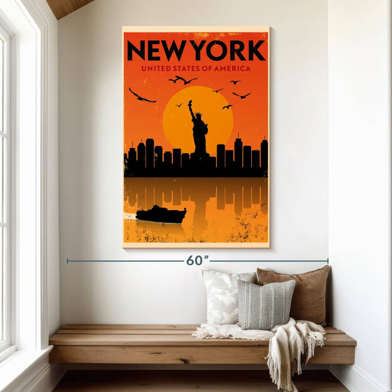 Affiche de New York, H 51 po x l 34 po
