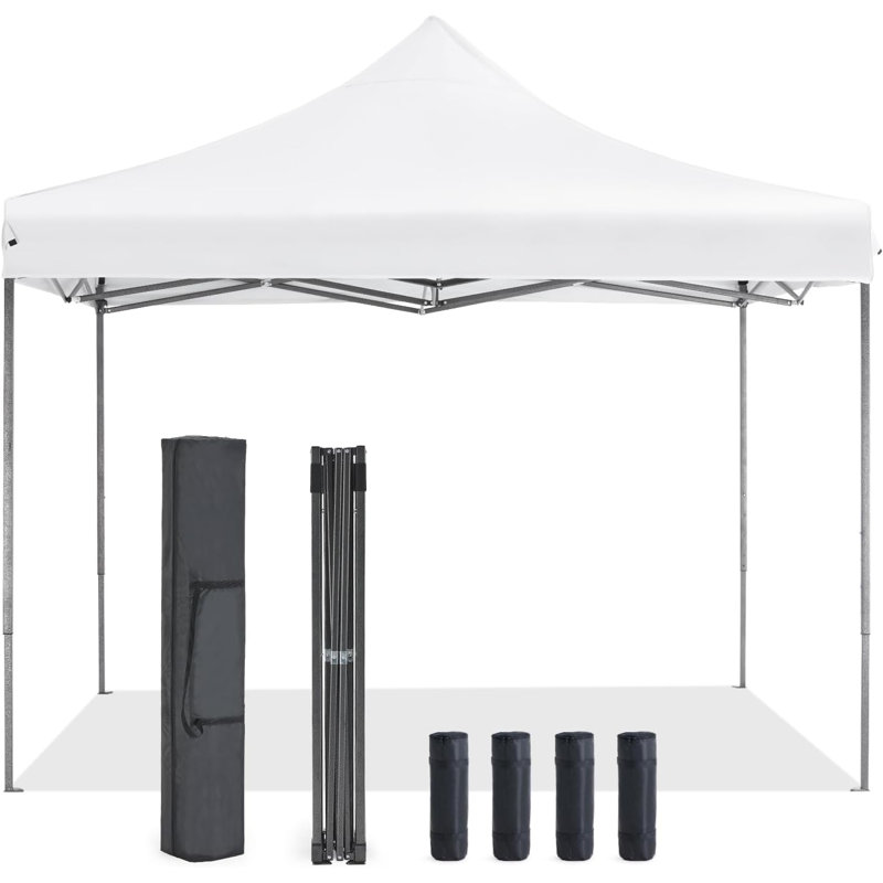 Canopy Tent 10X10 Pop Up Canopy Heavy Duty Canopy Tents For Parties Backyard Waterproof Portable Tent Pop Up Shade Canopy With Sand Bags