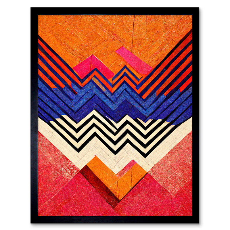 Memphis Design Geometric Abstract - Single Picture Frame Print