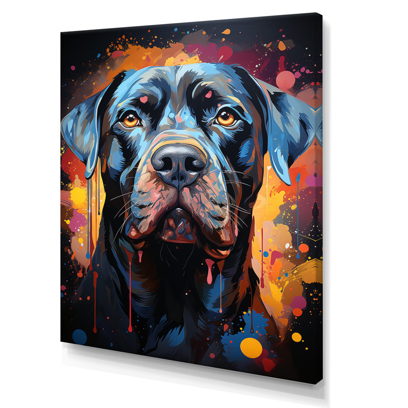 Cane Corso Confidence II sur toile, Toile tendue, H 32 po x l 24 po x P 1 po