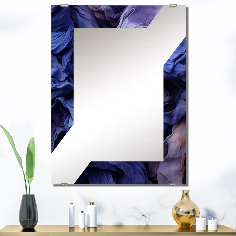 Grand miroir mural abstrait en soie Fractal - Autre MIR137269, 40 po x 30 po