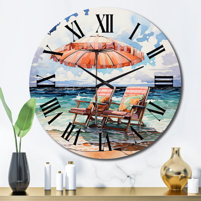Horloge murale de plage et chaises de plage Dream III