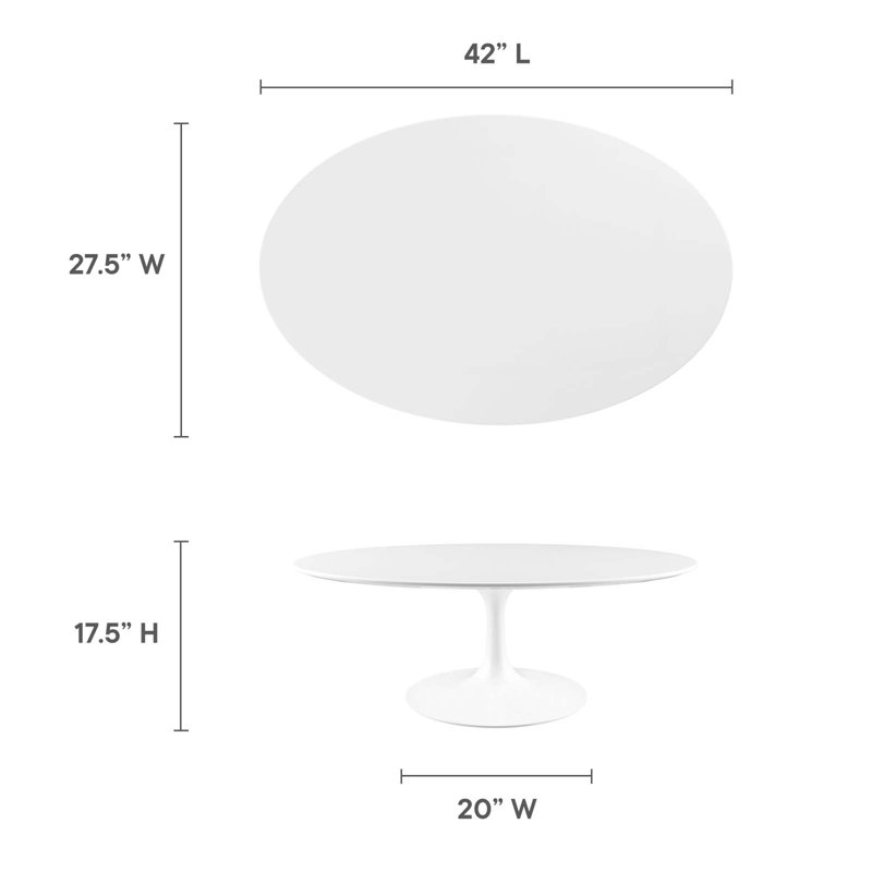 Table basse ovale Lippa
