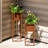Modern Simplicity Assorted Square Black Metal Outdoor Planter - Brown-2129566268