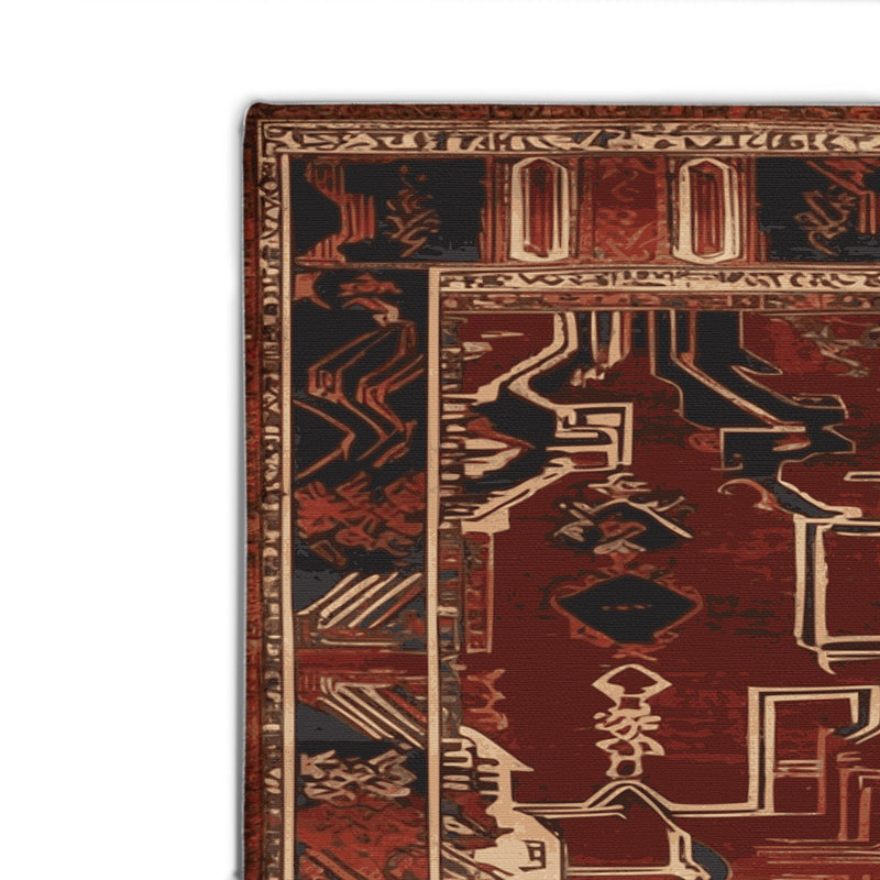 Tapis intérieur et extérieur ArtDeco, Rectangulaire 8 pi x 10 pi