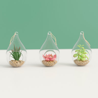 Ensemble de terrarium artificiel 3 pièces