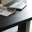 Bureau en bois massif noir courbé-1900087423