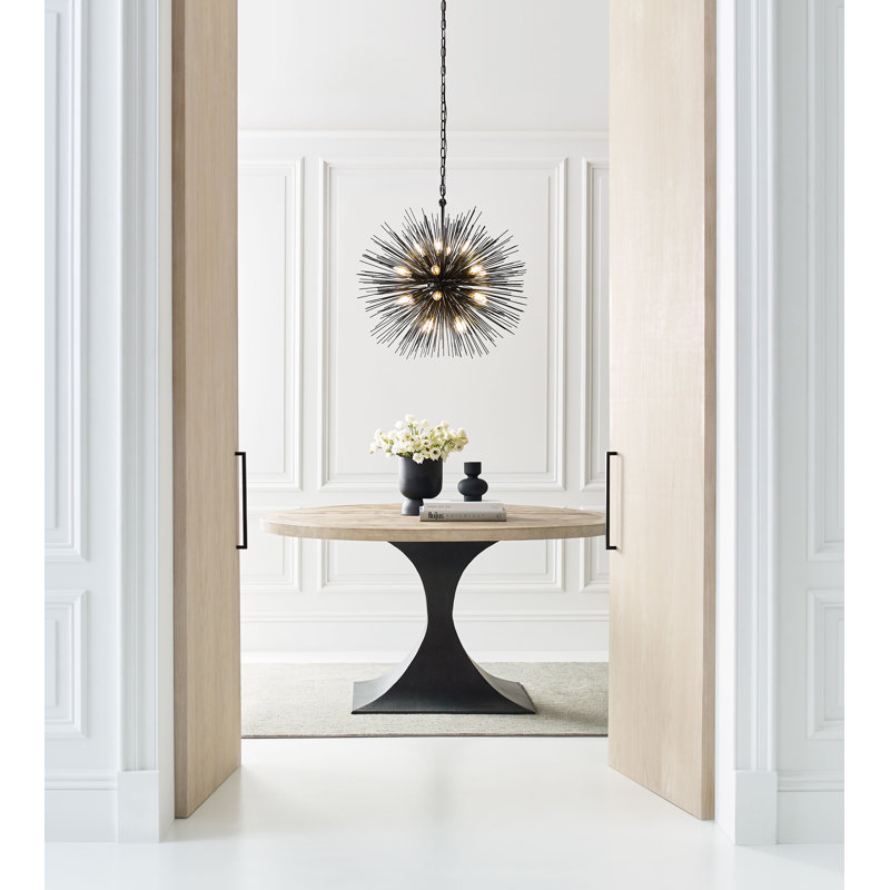 Kelly Wearstler Strada Round Chandelier, Polished Nickel, 40.75" H x 40.25" W x 40.25" D