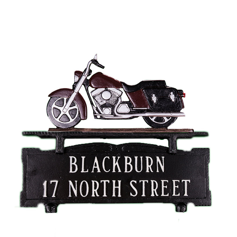 Aluminum Mailbox Sign, Burgundy