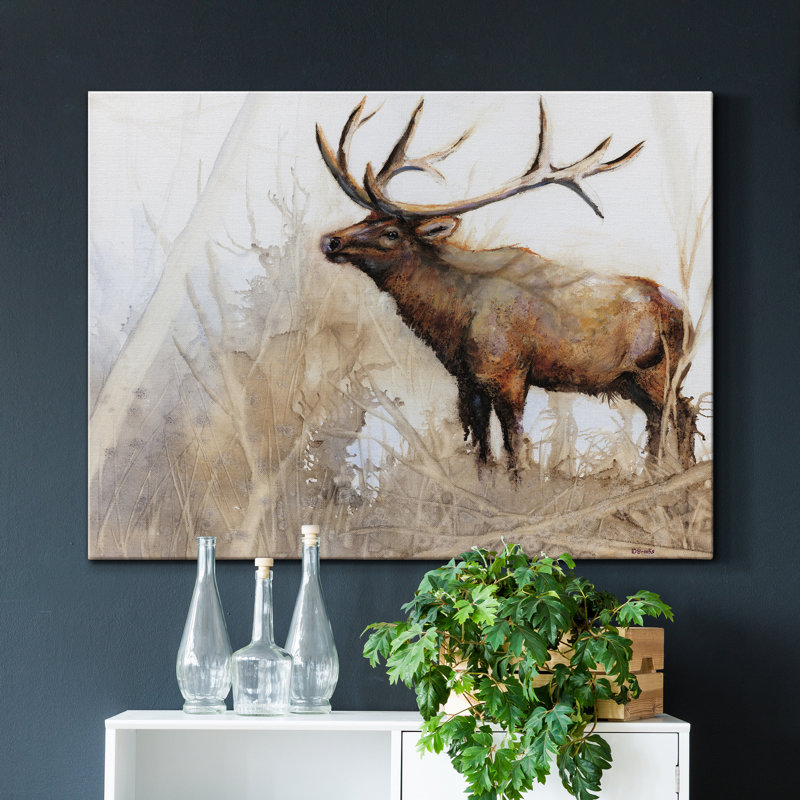 Orignal majestueux - reproduction sur toile tendue, H 27 po x l 18 po x P 1 po