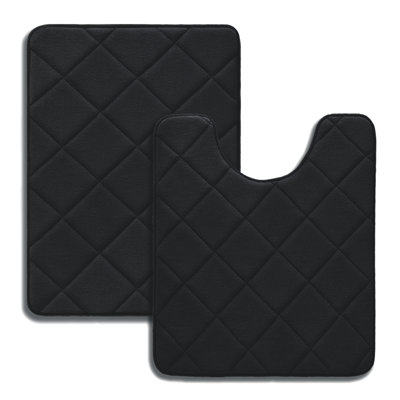Bath Rug with Non-Slip Backing Memory Foam (Set of 2)