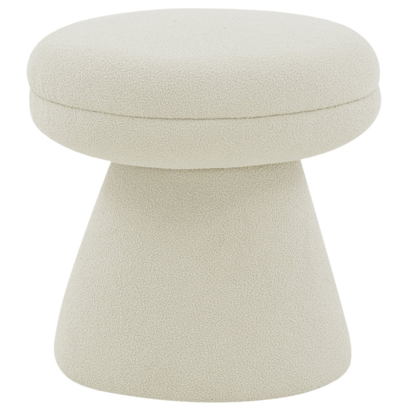 Repose-pieds Jahlynn Boucle, Taupe