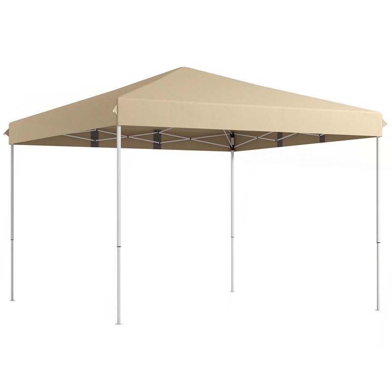 Outsunny 13' x 13' Pop Up Canopy Tent, Instant Sun Shelter, Tents for Parties, Height Adjustable, with Wheeled Carry Bag for Outdoor, Garden, Patio, Parties