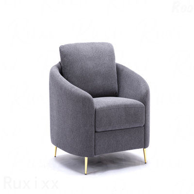 Fauteuil d'appoint en lin idéal pour les chambres à coucher relaxantes