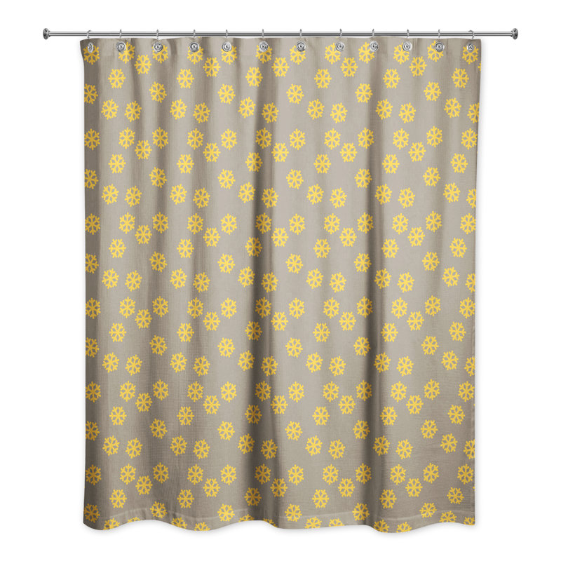 Rideau de douche Arianna, Jaune / Brun